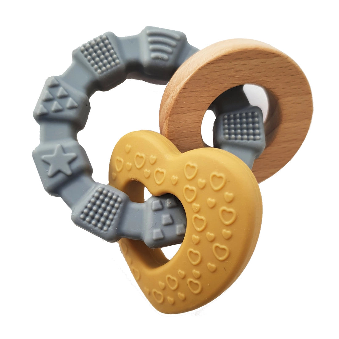 Giocattolo da Dentizione in Silicone e Legno