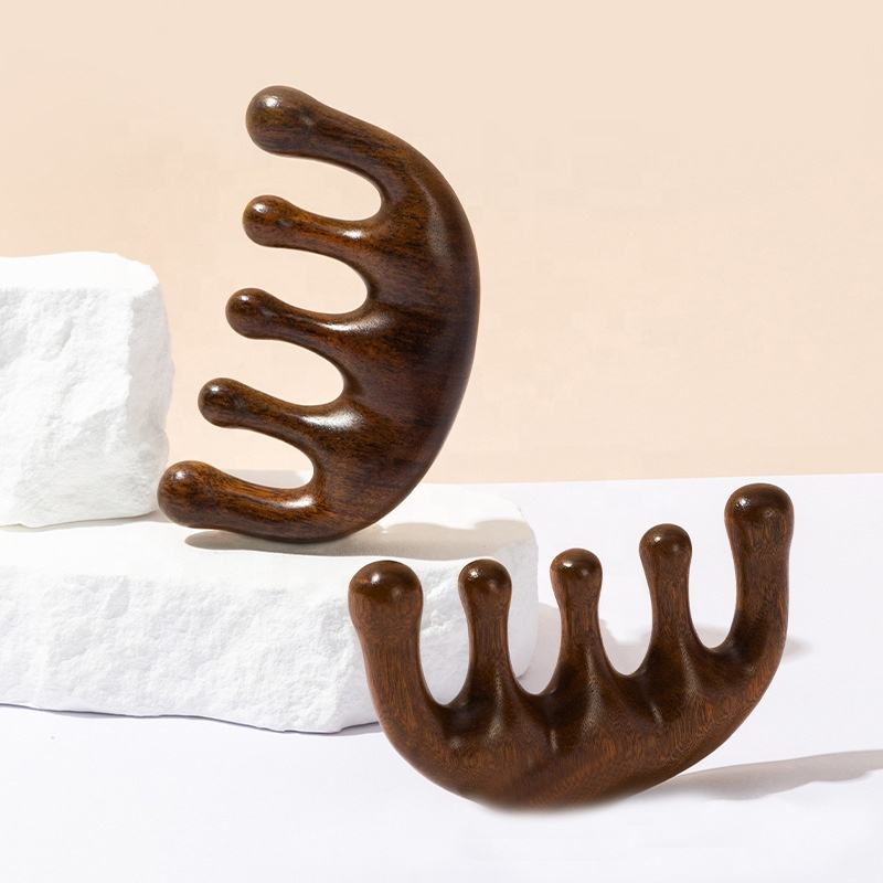 Scalp Massager in Legno Naturale